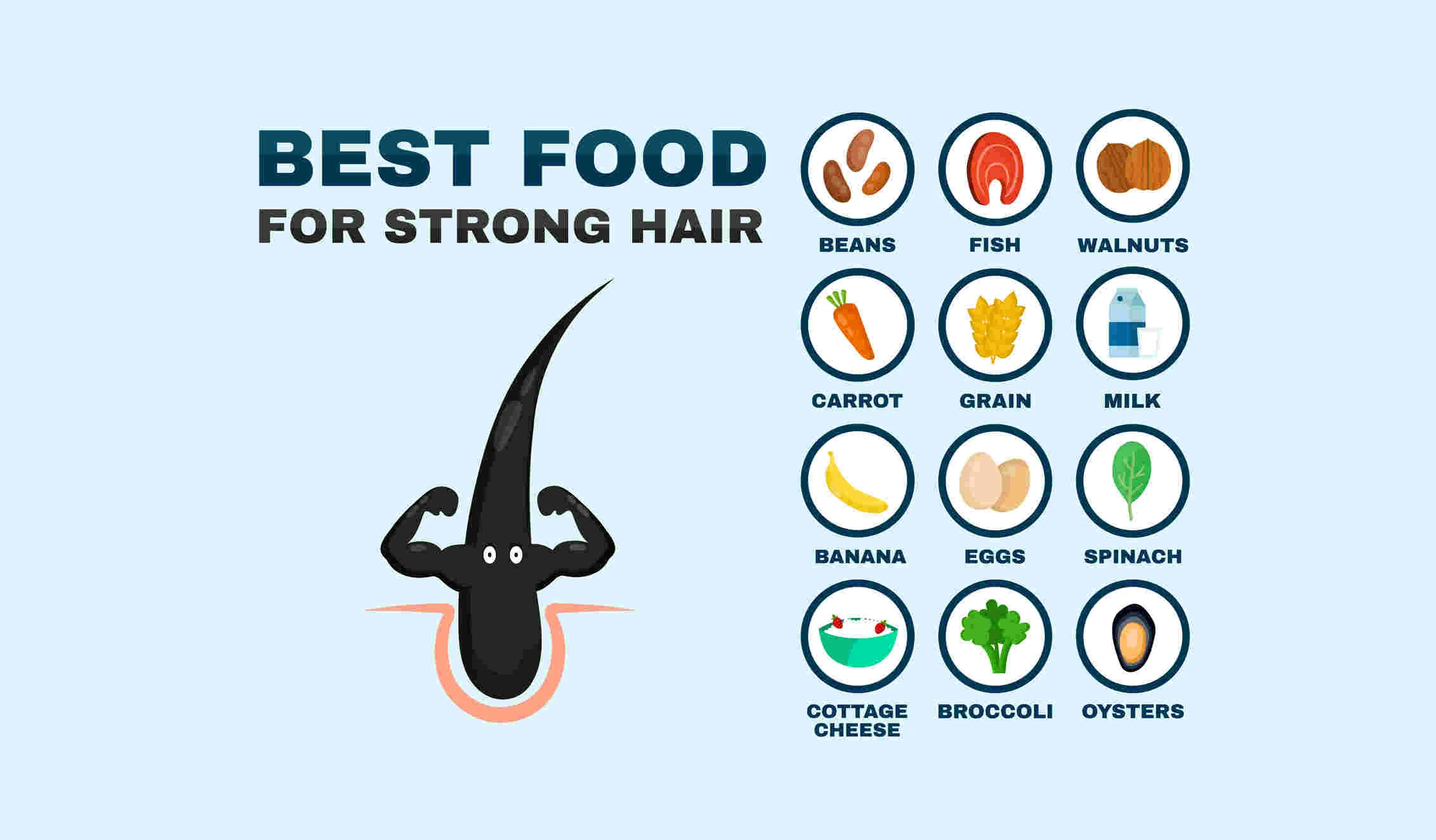 Best food for strong hair and to get hair growth vitamins